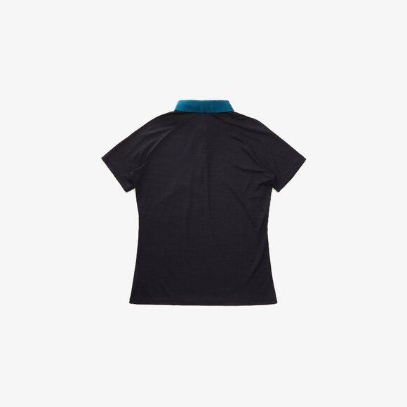 J Lindeberg Women's Shpresa Golf Polo with Teal Collar ⛳️🖤 - Picture 2 of 4